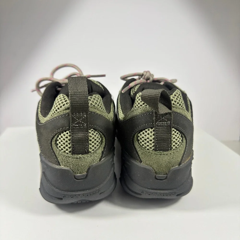 Merrell Alverstone Hiking Shoes Womens 9.5 Olive Green Pink Suede Mesh J135202